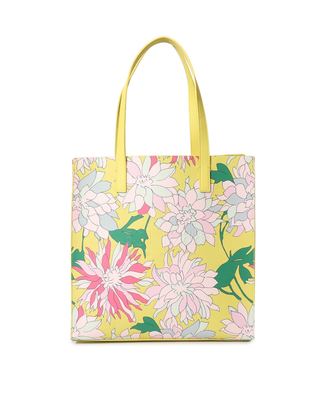 

Ted Baker Floral Printed Structured Tote Bag, Yellow