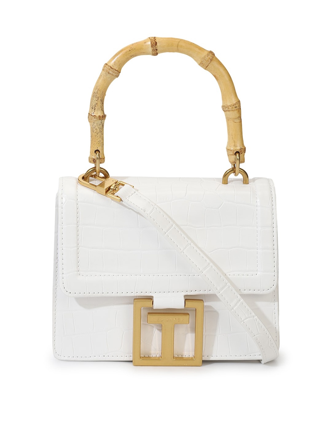 

Ted Baker Textured Structured Satchel Bag, Cream