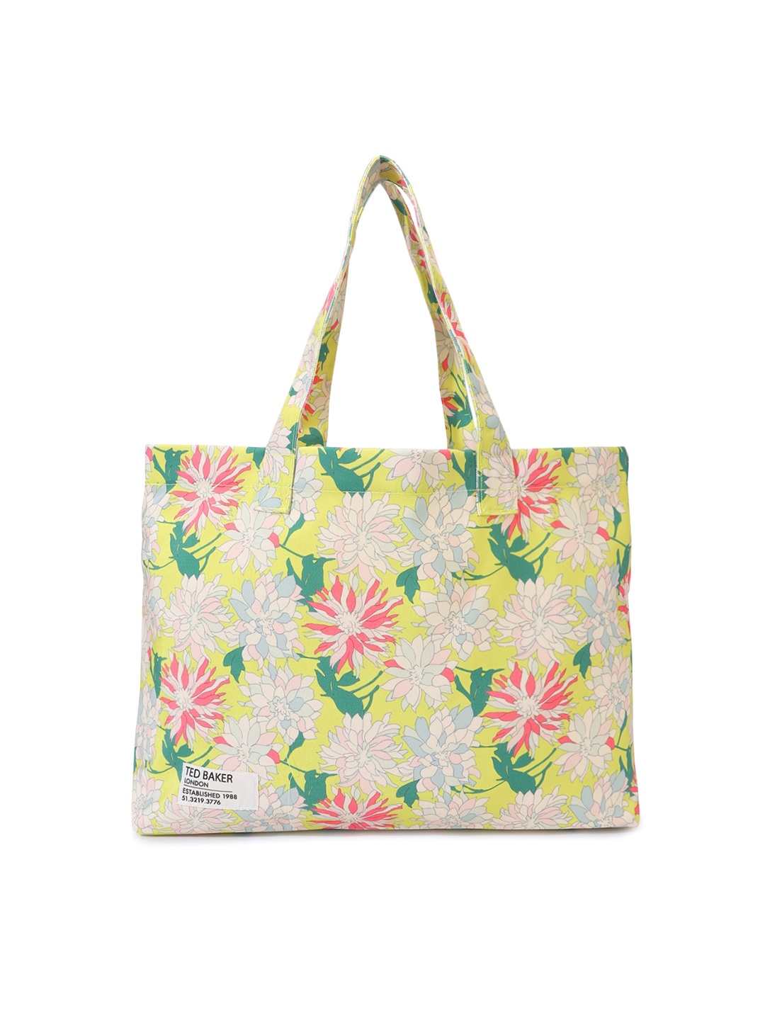

Ted Baker Floral Printed Structured Tote Bag, Yellow