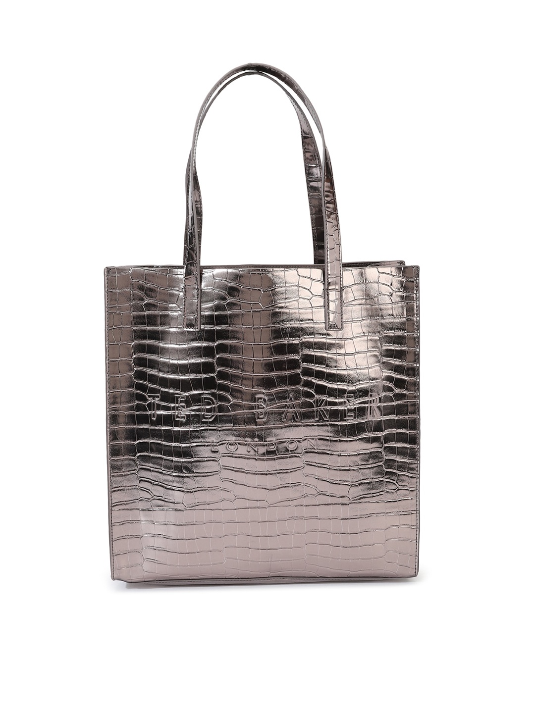 

Ted Baker Animal Skin Textured Structured Top Bag, Grey