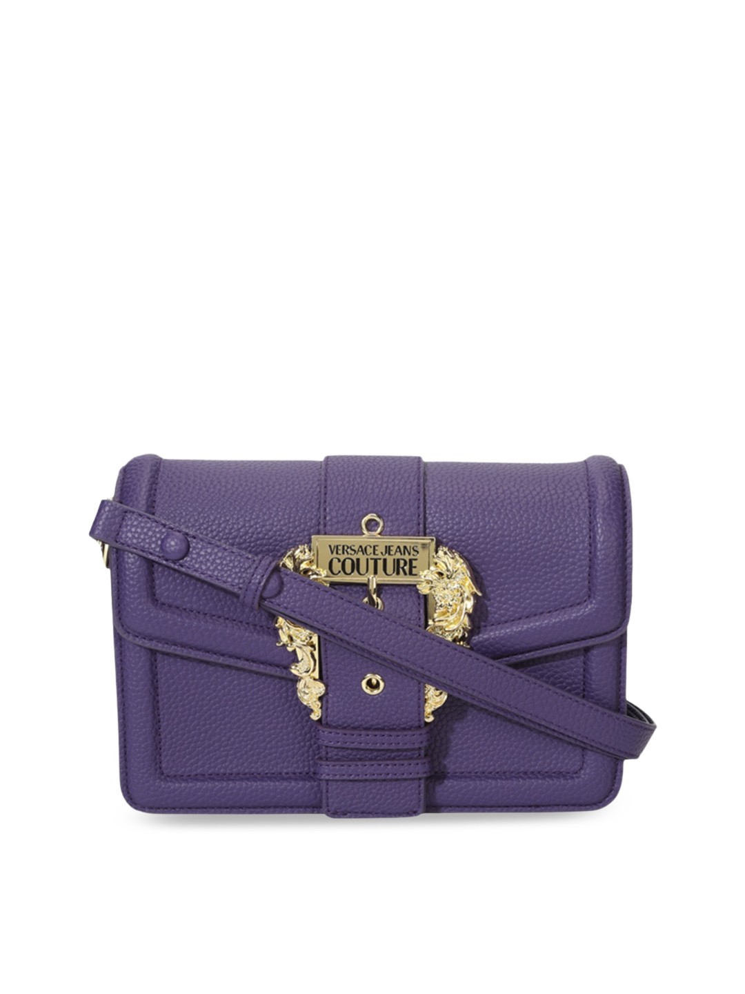 

Versace Jeans Couture Embellished Structured Sling Bag, Purple