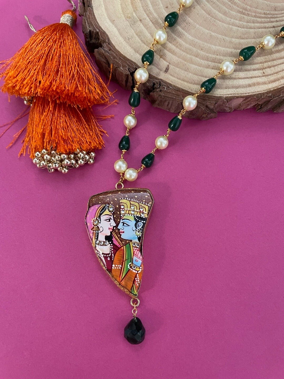 

Digital Dress Room Gold-Plated Radha-Krishna Necklace