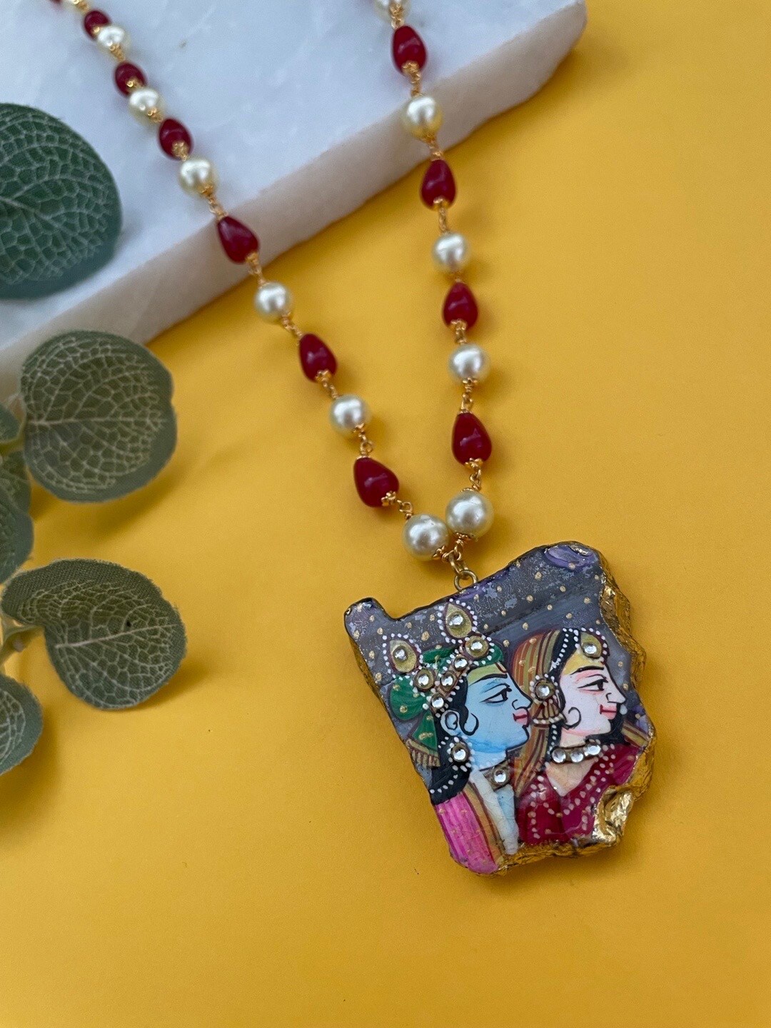 

Digital Dress Room Gold-Plated Radha-Krishna Necklace