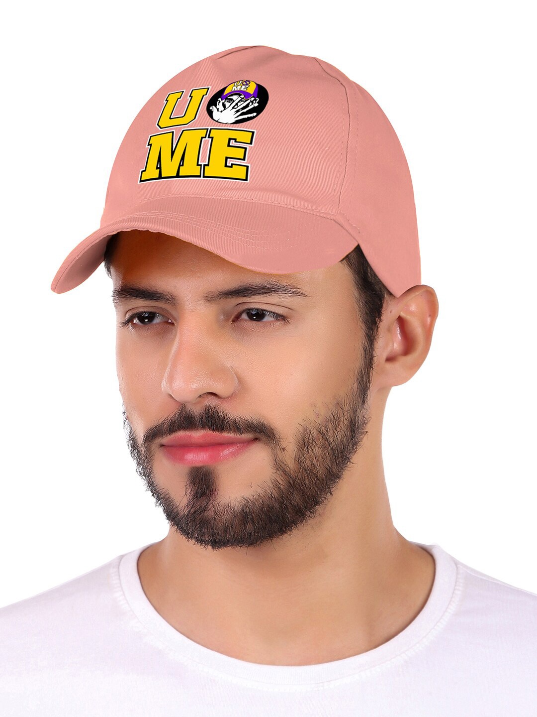 

Knotyy Unisex Printed Cotton Baseball Cap, Pink