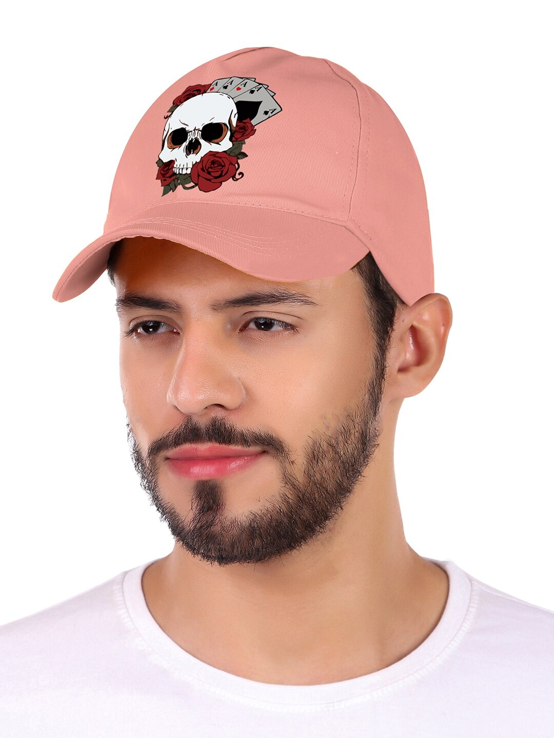 

Knotyy Unisex Printed Cotton Baseball Cap, Pink