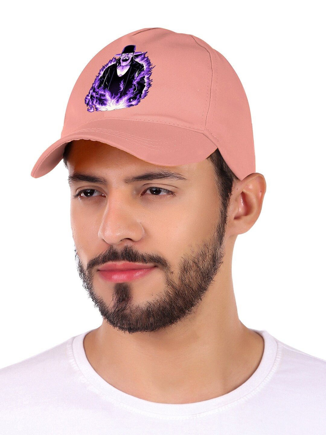 

Knotyy Unisex Printed Cotton Baseball Cap, Pink