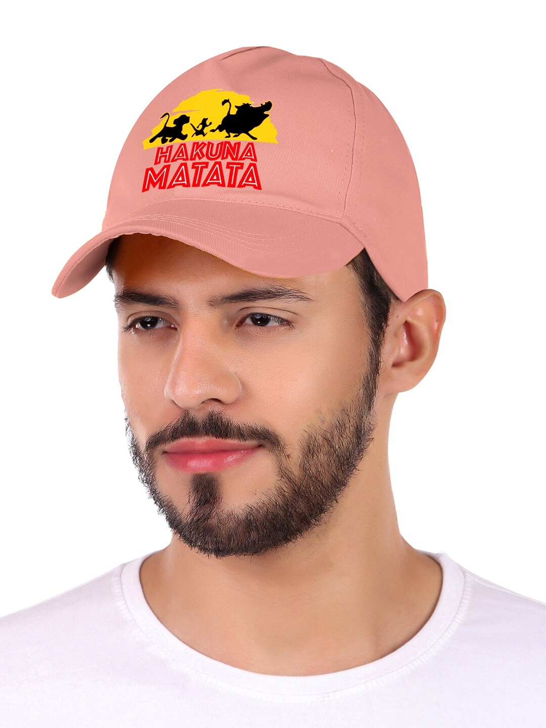 

Knotyy Unisex Printed Cotton Baseball Cap, Pink