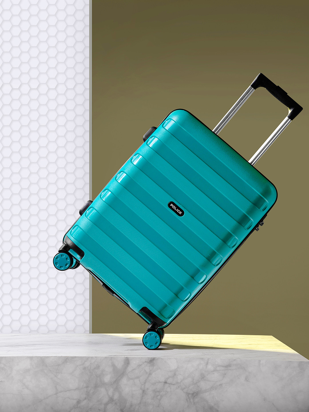 

Police Primax Cabin Trolley Suitcase, Teal
