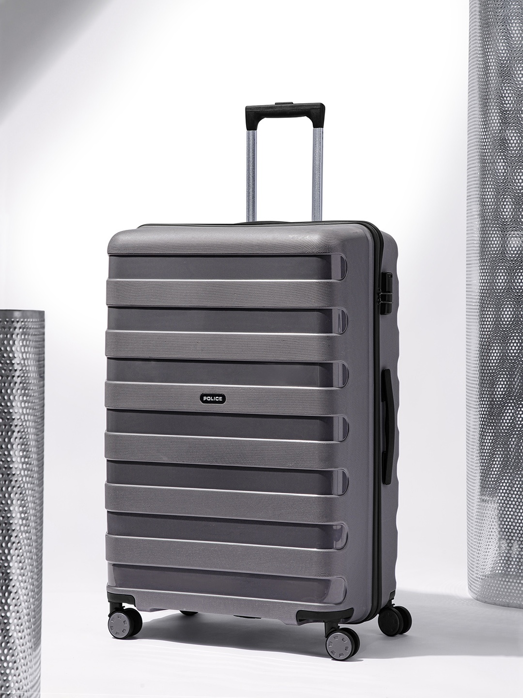 

Police Primax Large Trolley Suitcase, Grey