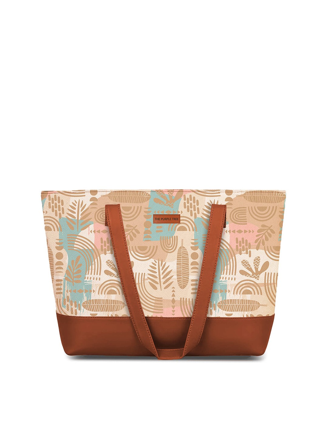 

The Purple Tree Printed Structured Tote Bag, Off white
