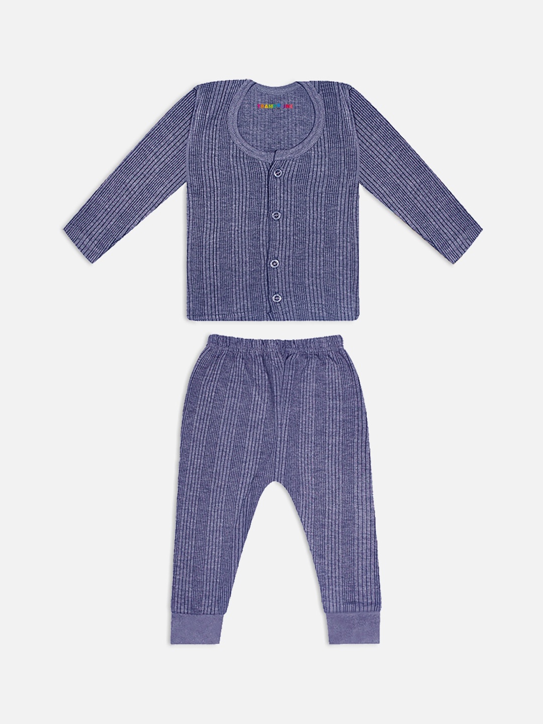 

Trampoline Infant Kids Striped Cotton Thermal Set, Blue
