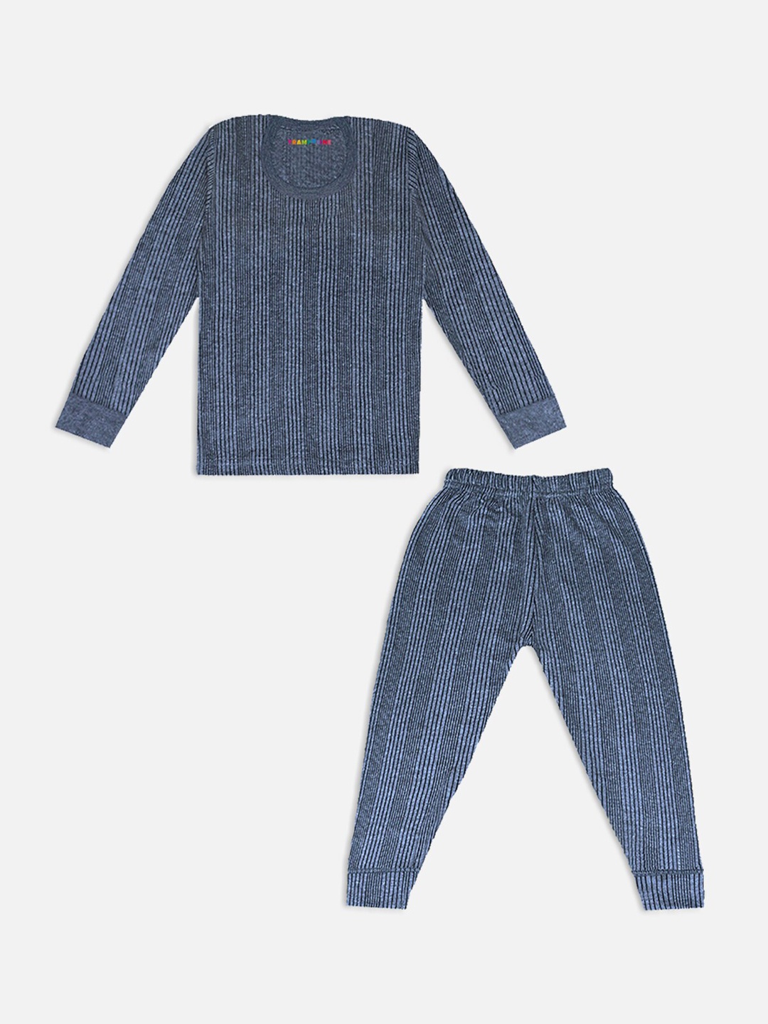 

Trampoline Infants Striped Cotton Thermal Set, Blue