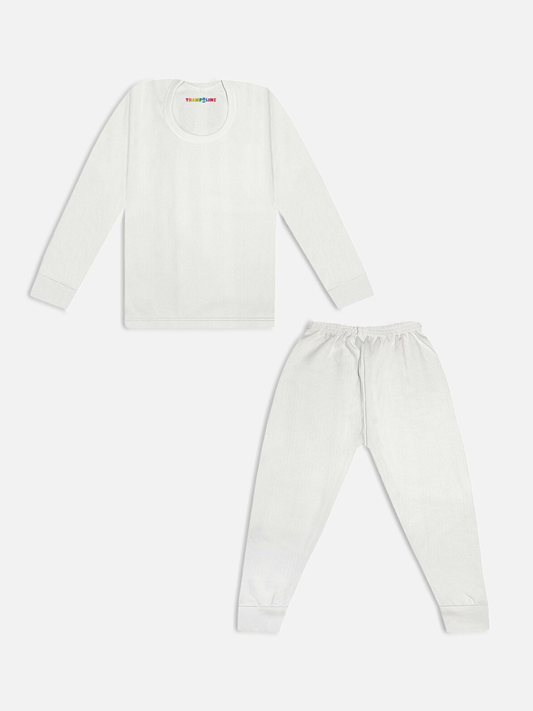 

Trampoline Infant Kids Striped Cotton Thermal Set, White
