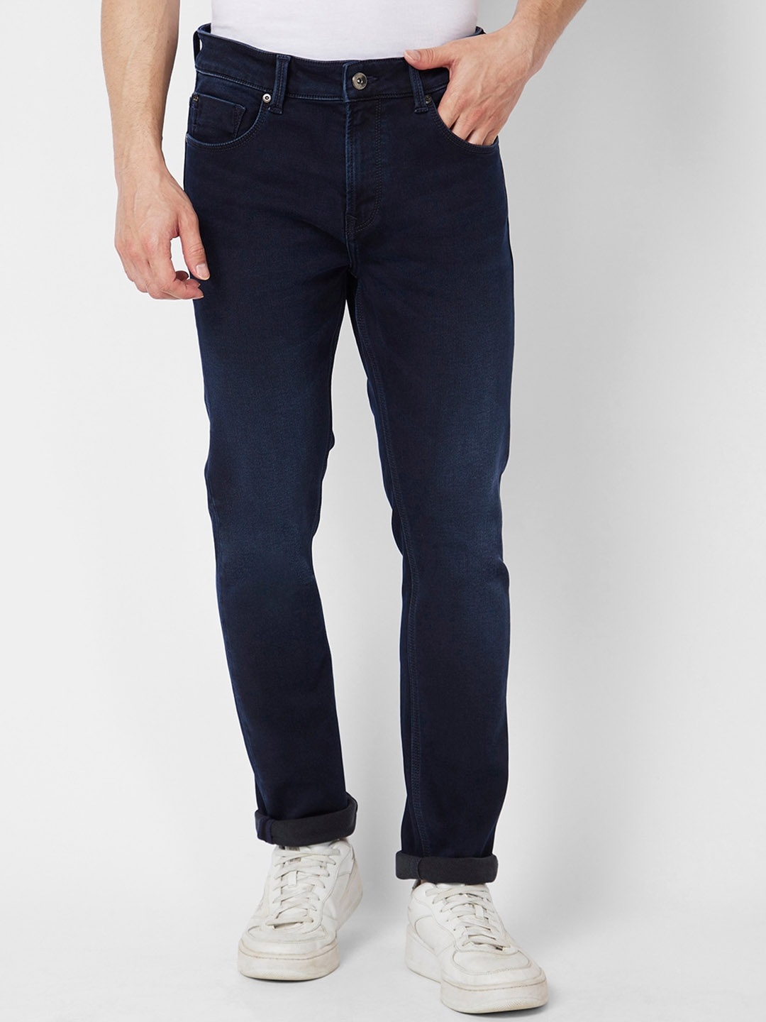 

SPYKAR Men Clean Look Stretchable Jeans, Blue