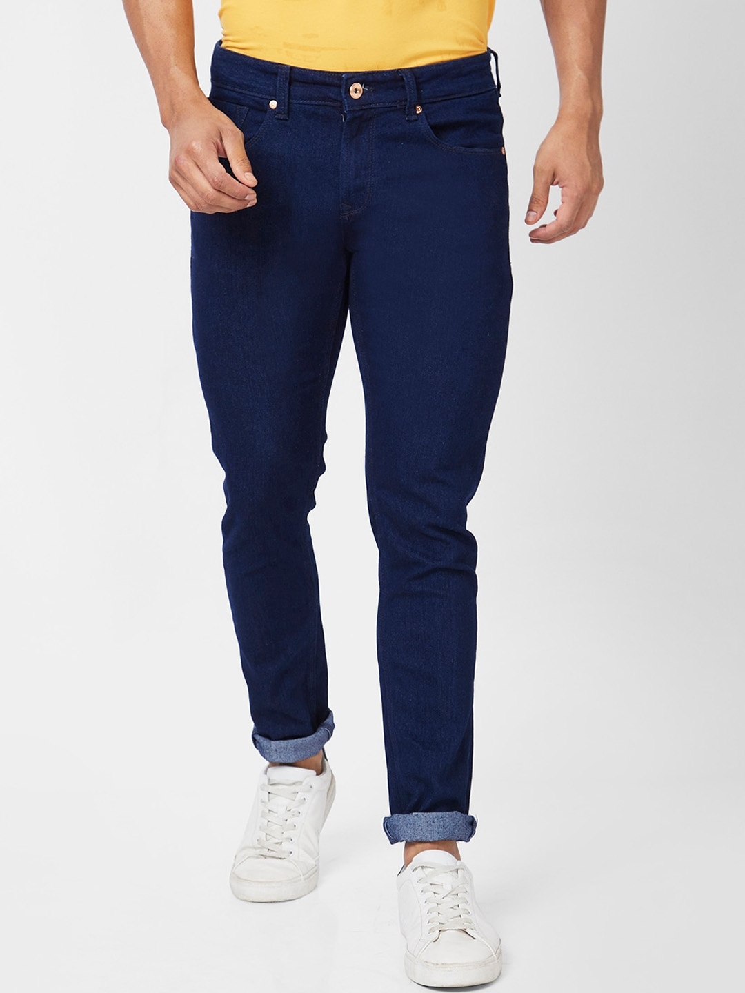 

SPYKAR Men Skinny Fit Low-Rise Stretchable Jeans, Blue