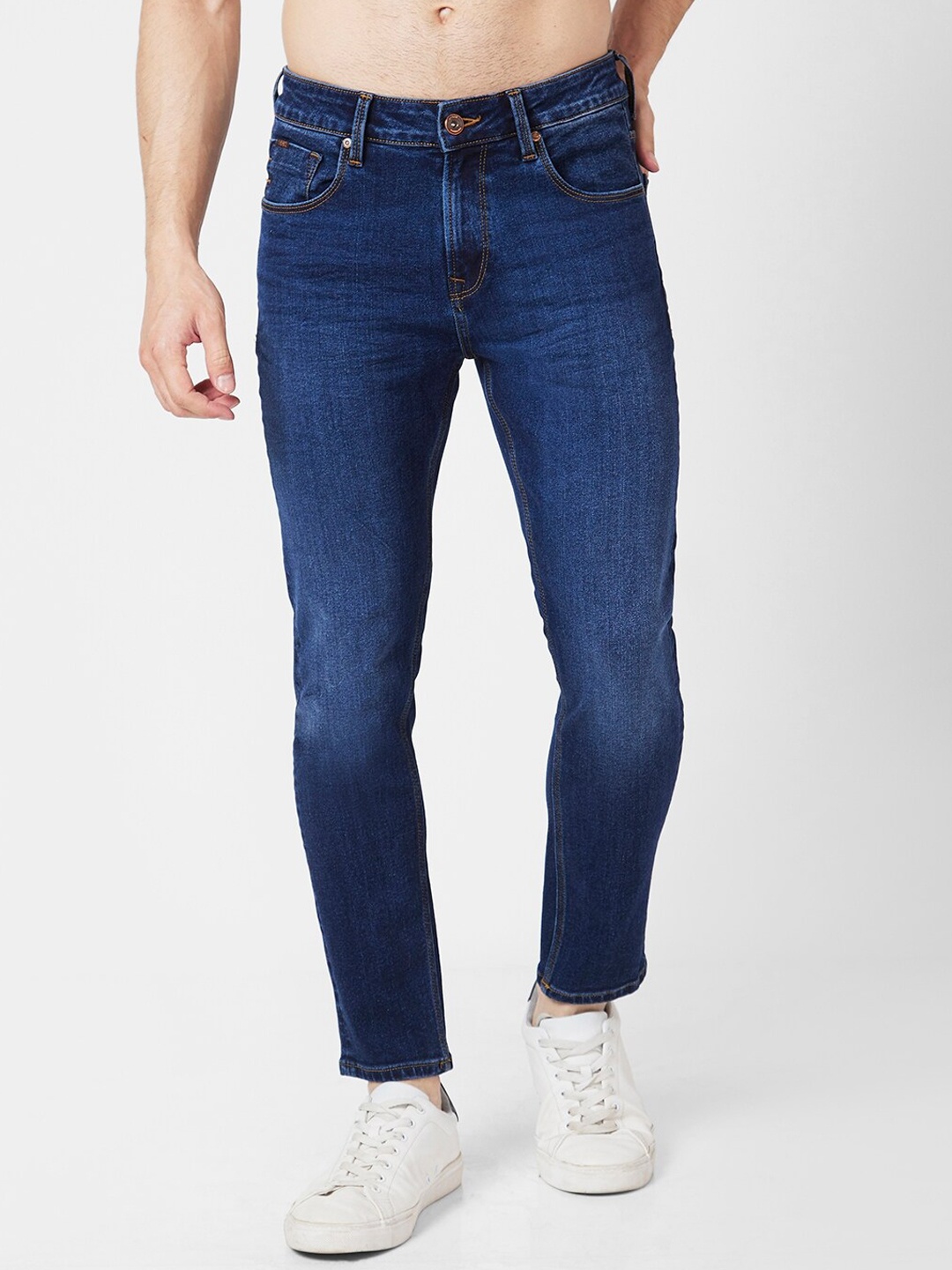 

SPYKAR Men Skinny Fit Low-Rise Stretchable Jeans, Blue