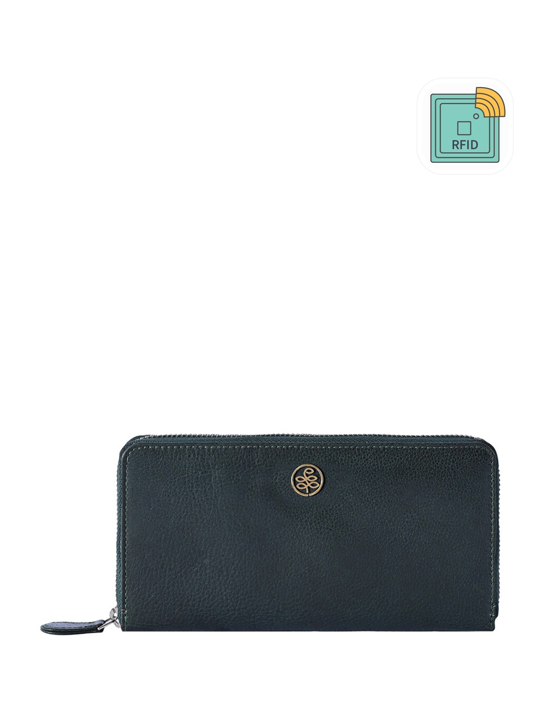 

Eske Leather Zip Detail Zip Around Wallet, Blue