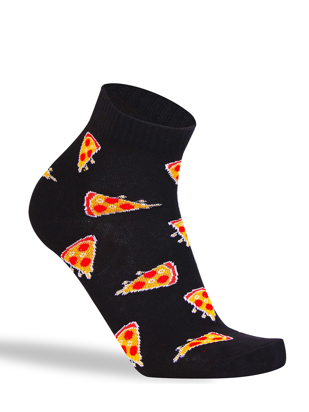

RC. ROYAL CLASS Unisex Patterned Pure Cotton Ankle Length Socks, Black