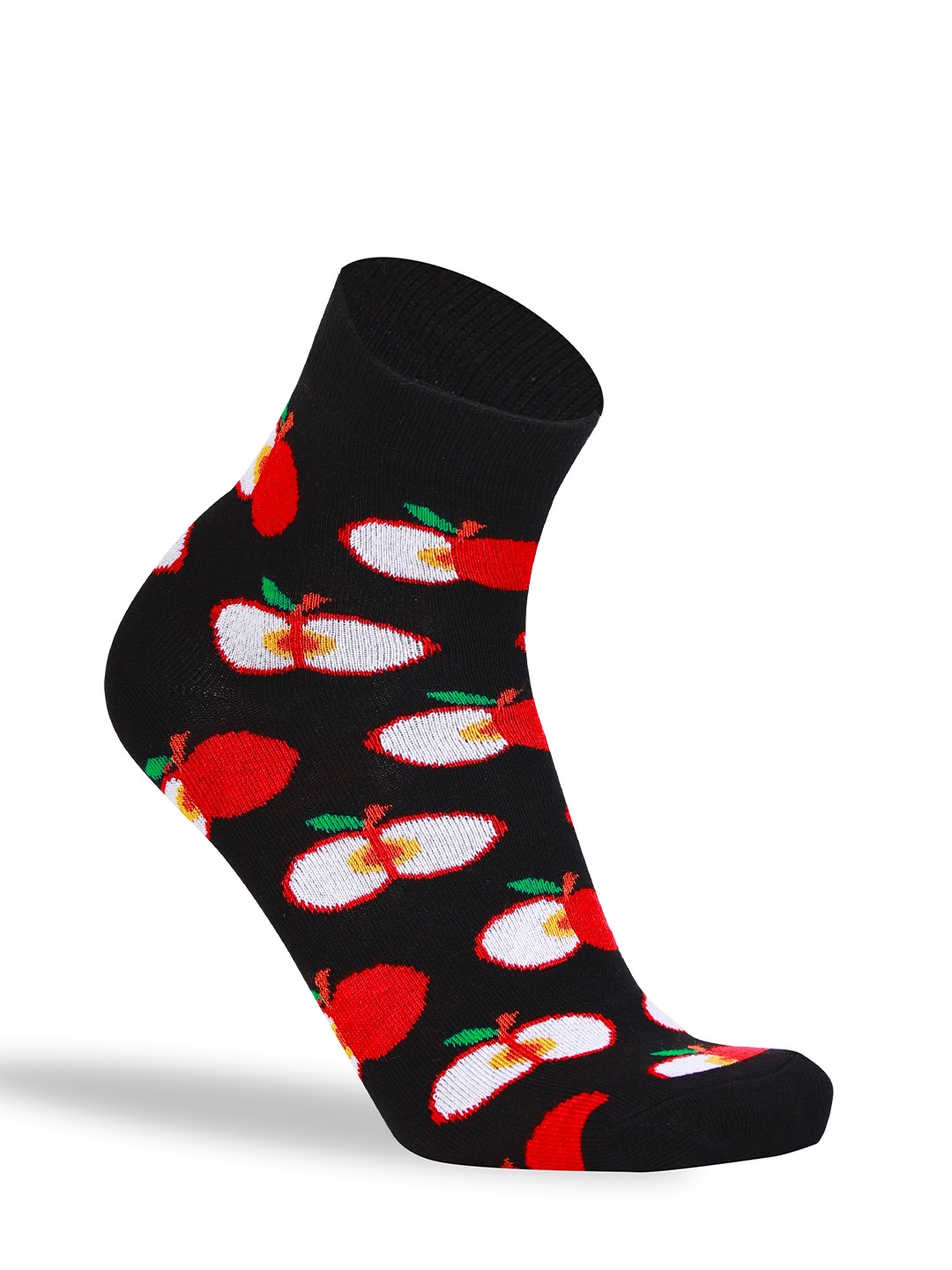 

RC. ROYAL CLASS Unisex Patterned Pure Cotton Ankle Length Socks, Black
