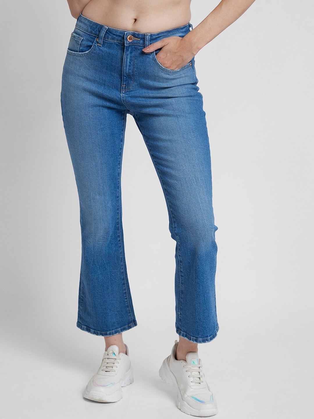 

SPYKAR Women Elissa Bootcut High-Rise Clean Look Stretchable Jeans, Blue