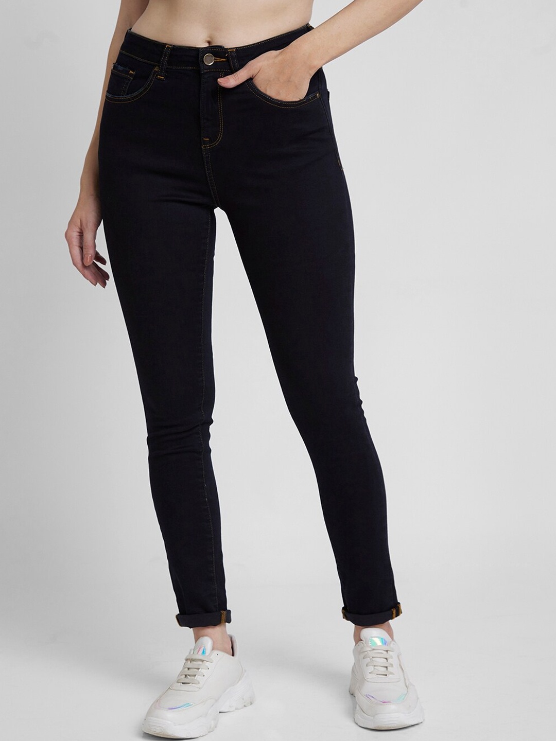 

SPYKAR Women Blue Adora Skinny Fit Clean Look Stretchable Jeans
