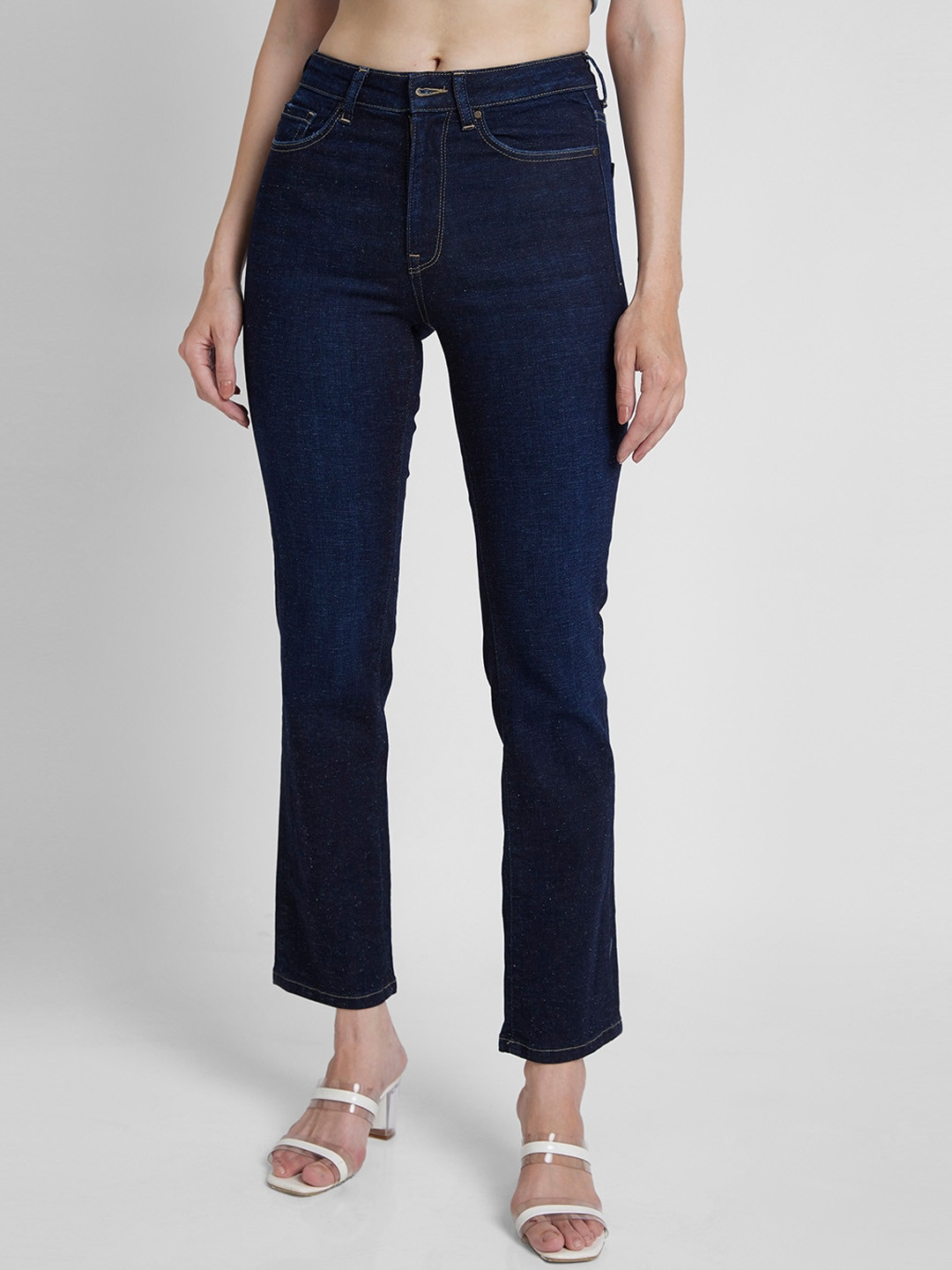 

SPYKAR Women Straight Fit Clean Look Stretchable Jeans, Blue