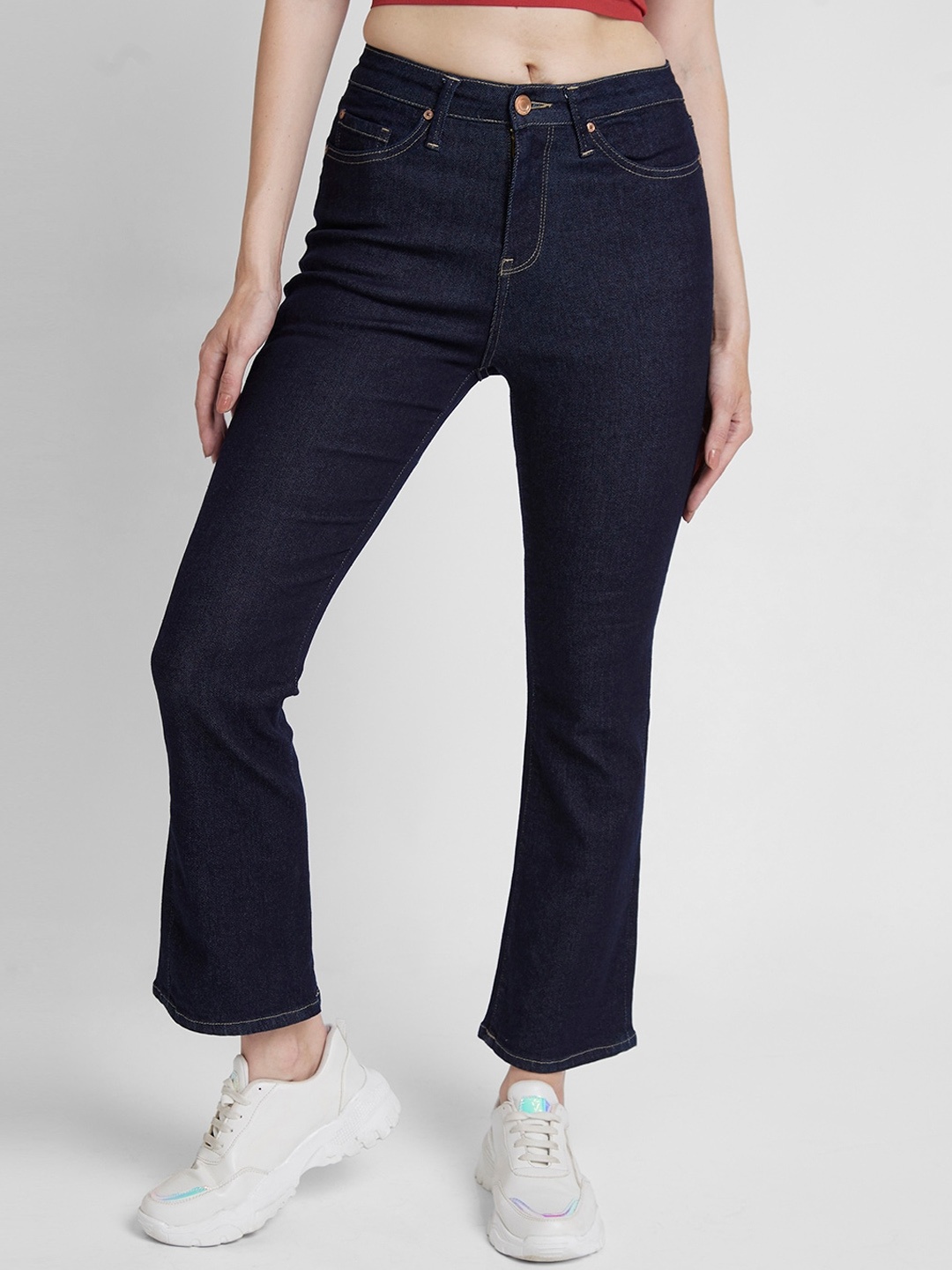 

SPYKAR Women Elissa Bootcut High-Rise Clean Look Stretchable Jeans, Blue