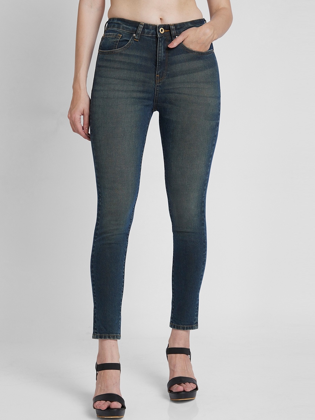 

SPYKAR Women Super Skinny Fit High-Rise Stretchable Jeans, Blue