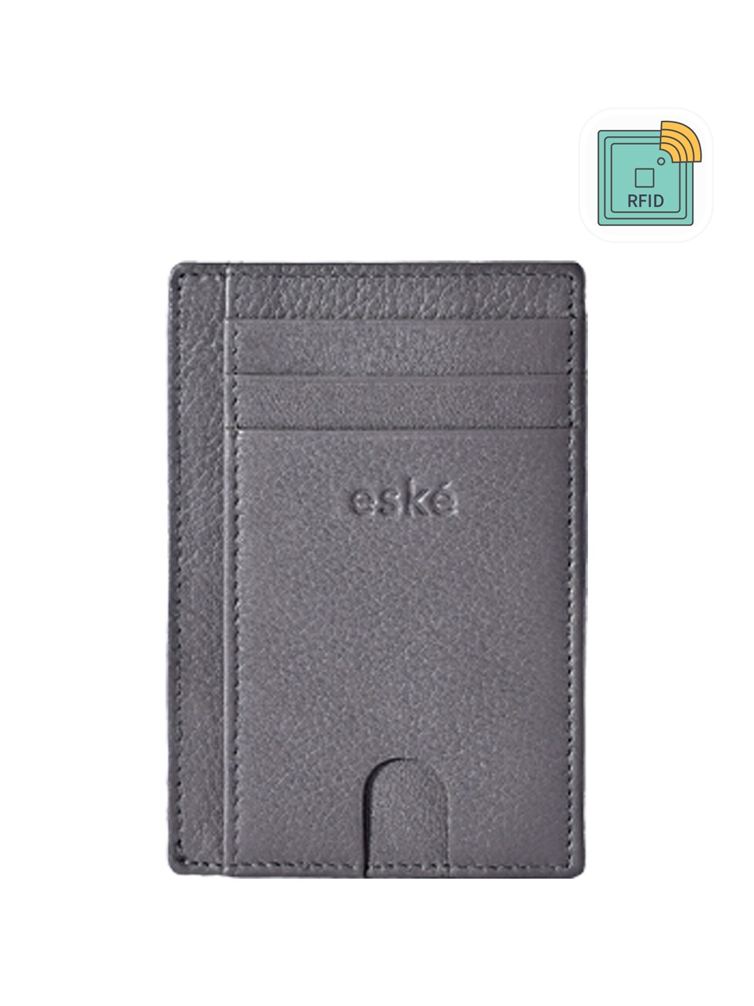 

Eske Men Grey Leather Card Holder
