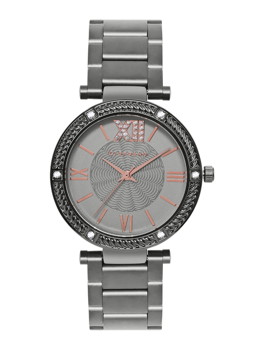 

GIORDANO Women Embellished Dial & Bracelet Style Straps Analogue Watch GZ-60064-11, Grey