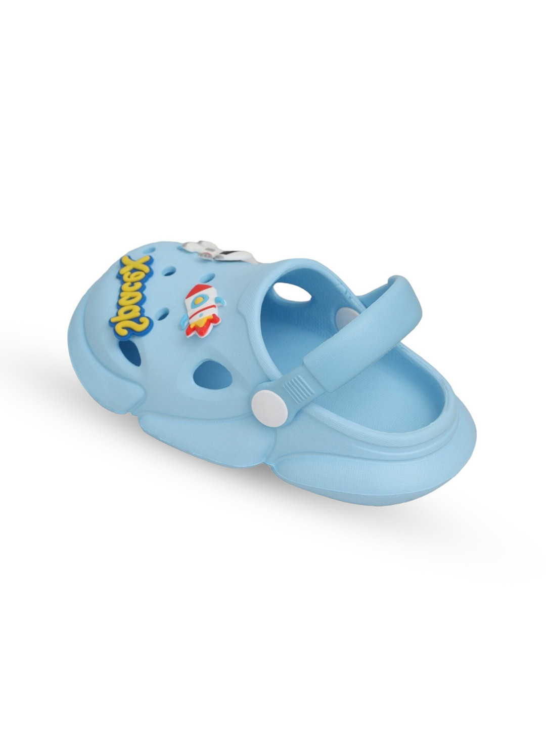 

Yellow Bee Boys SpaceX Applique Clogs, Blue