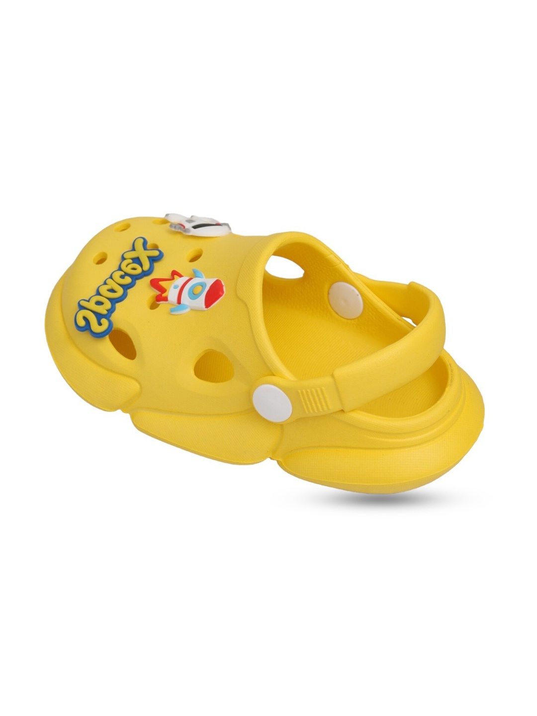 

Yellow Bee Boys Space-X Motifs Rubber Clogs