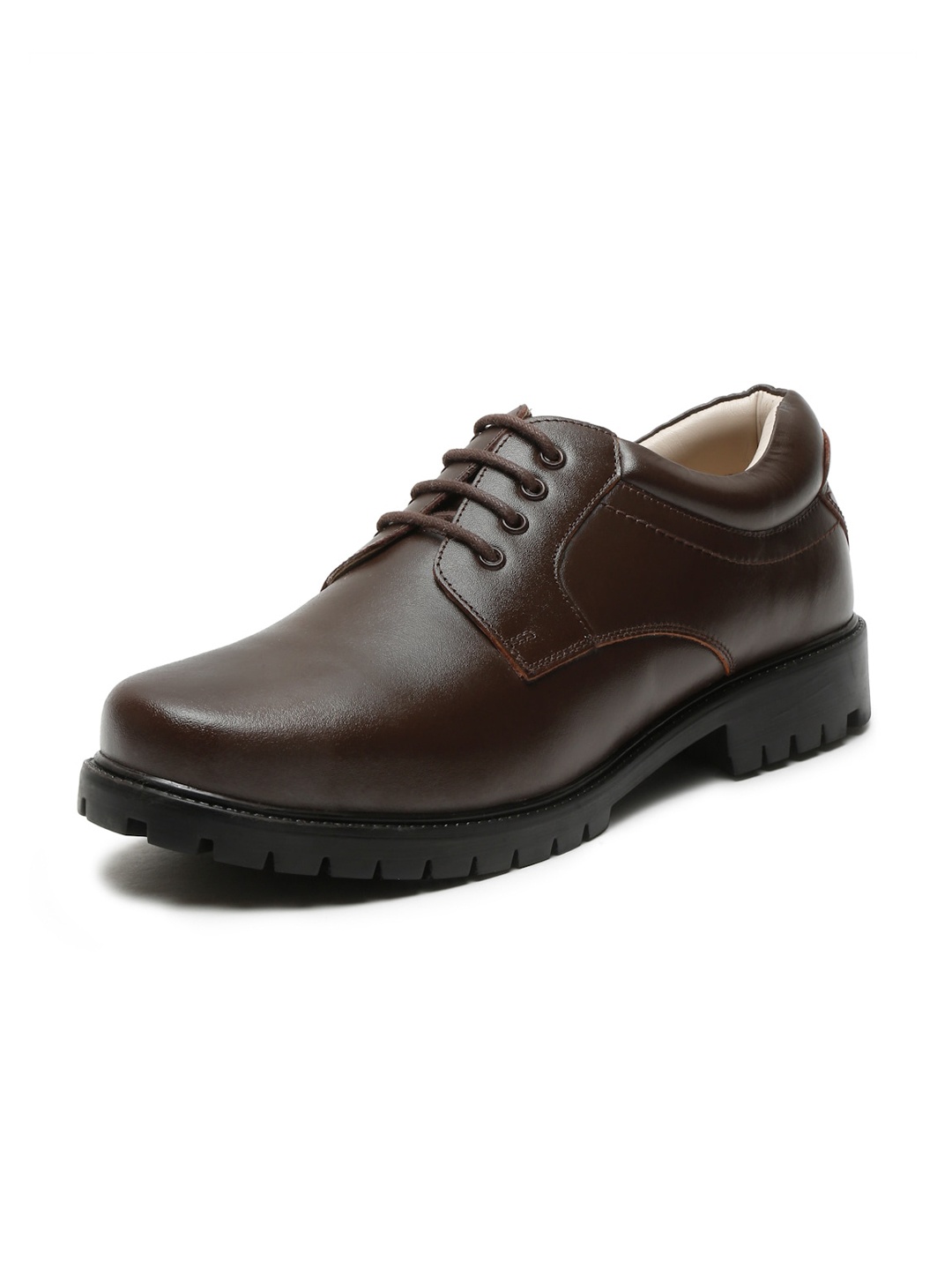 

LOUIS STITCH Men Leather Formal Derbys, Brown