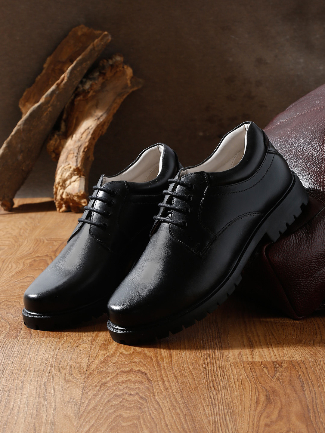 

LOUIS STITCH Men Leather Formal Derbys, Black