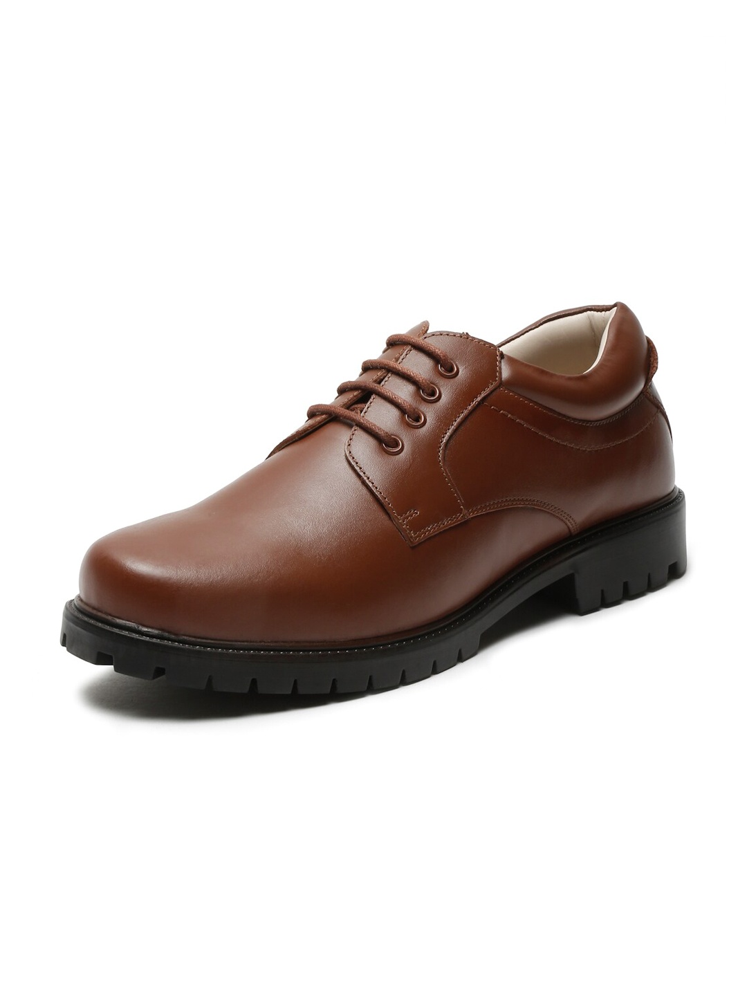 LOUIS STITCH Men Leather Formal Derbys, Tan