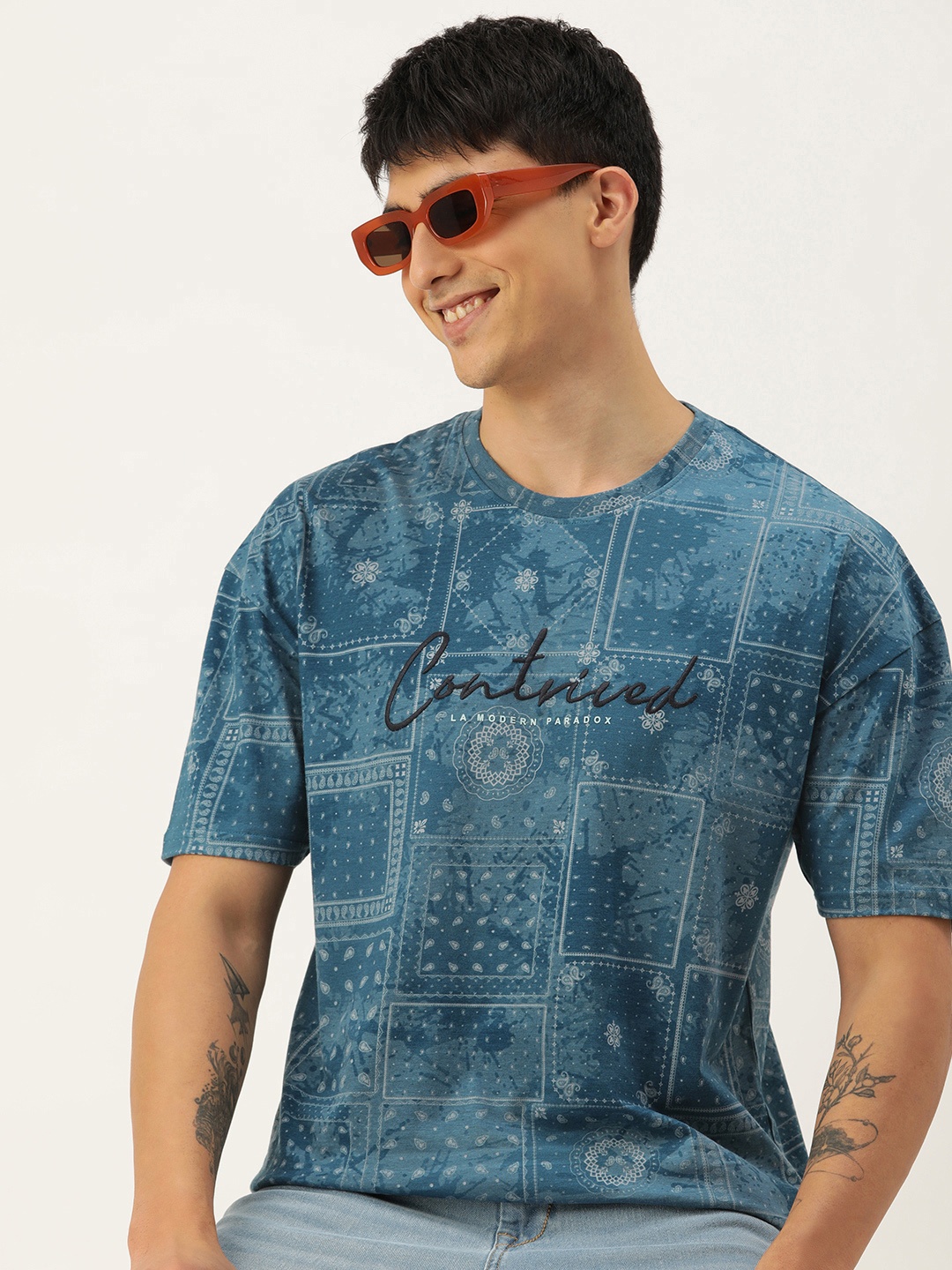 

Kook N Keech Men Printed Regular Fit T-shirt, Blue