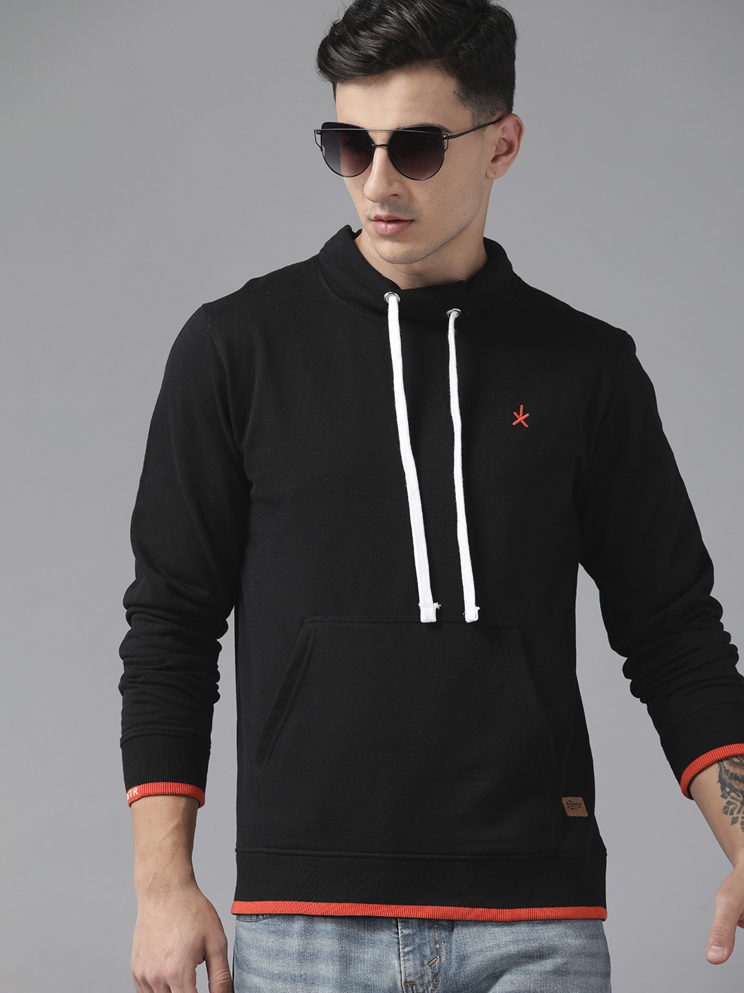 

The Roadster Lifestyle Co. Turtle Neck Sweatshirt, Black