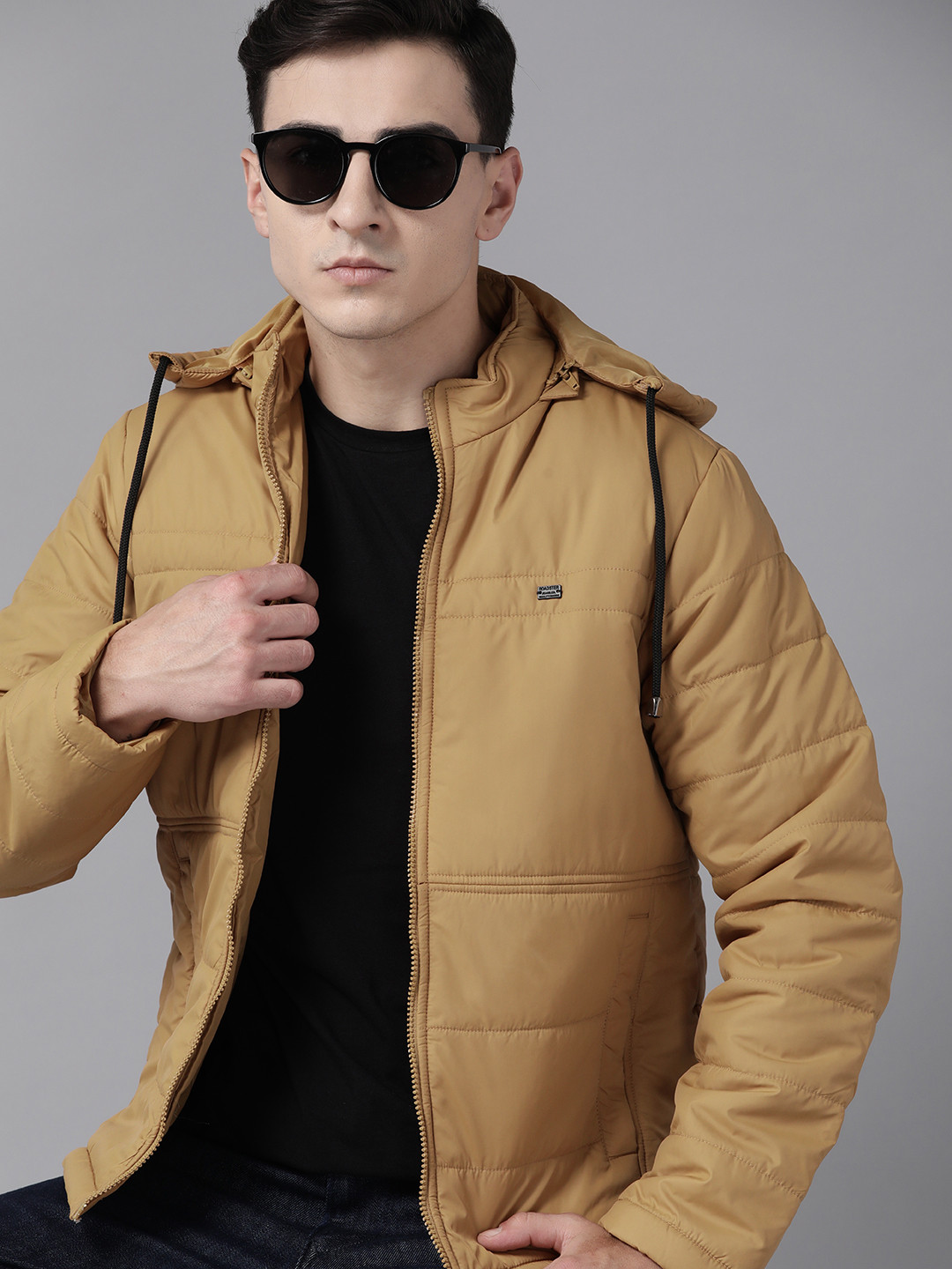 

The Roadster Lifestyle Co. Hooded Padded Jacket, Mustard