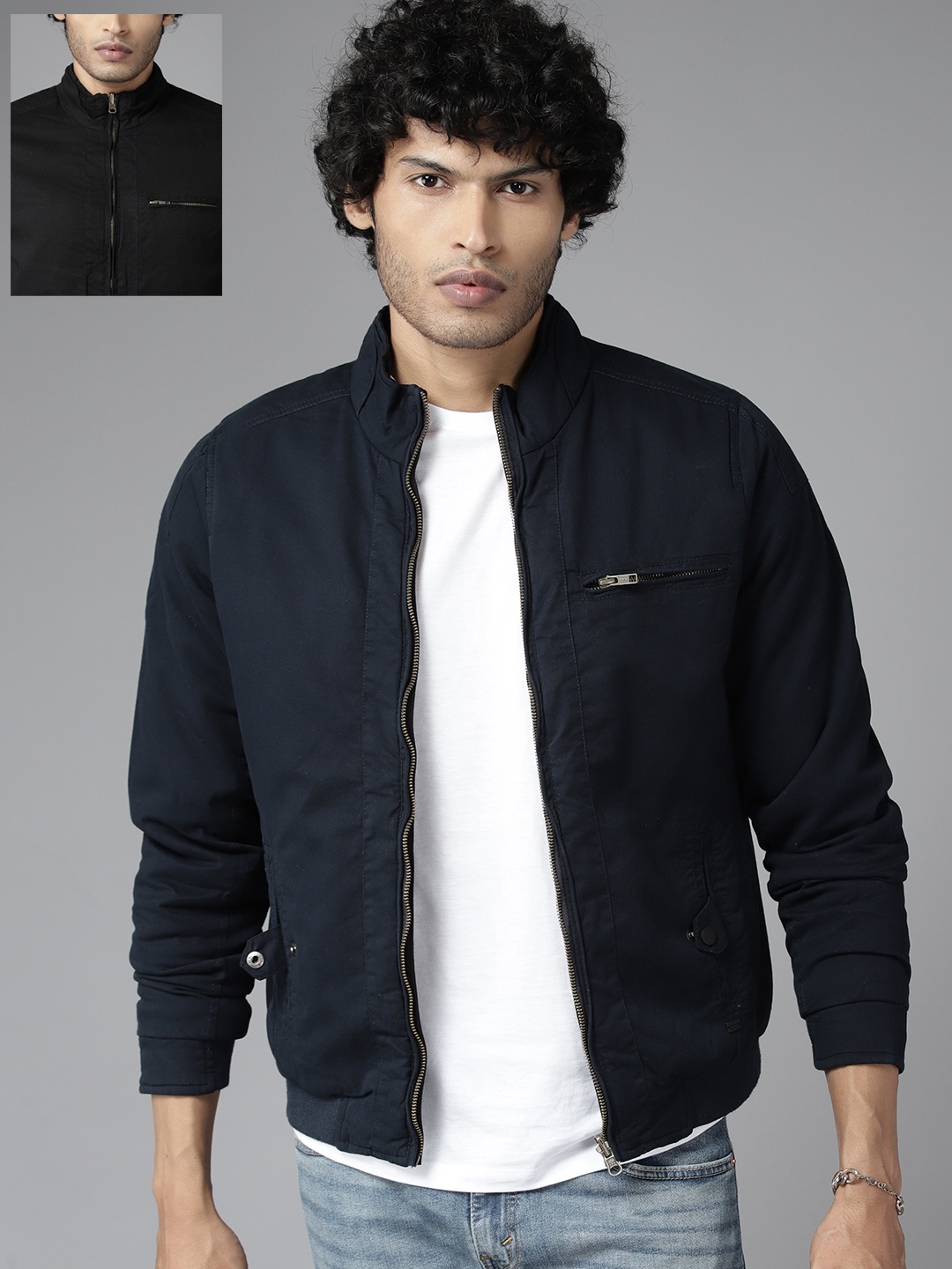 

The Roadster Lifestyle Co. Reversible Tailored Jacket, Navy blue