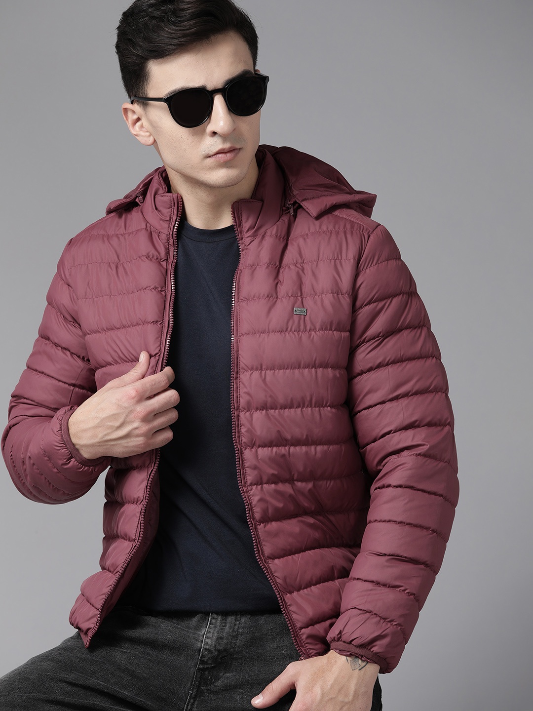 

The Roadster Lifestyle Co. Hooded Padded Jacket, Maroon