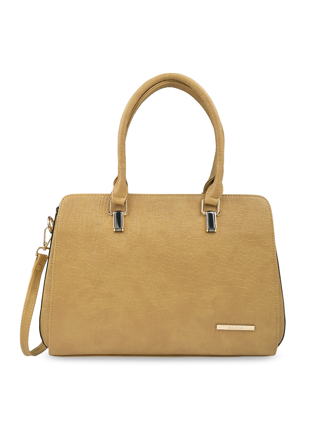 

Rocia Textured Structured Handheld Bag, Yellow