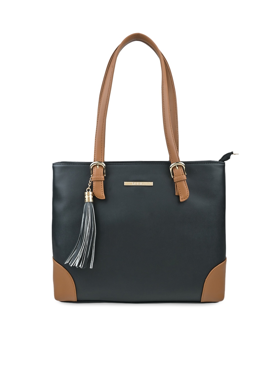 

Rocia Tasselled Structured Shoulder Bag, Black