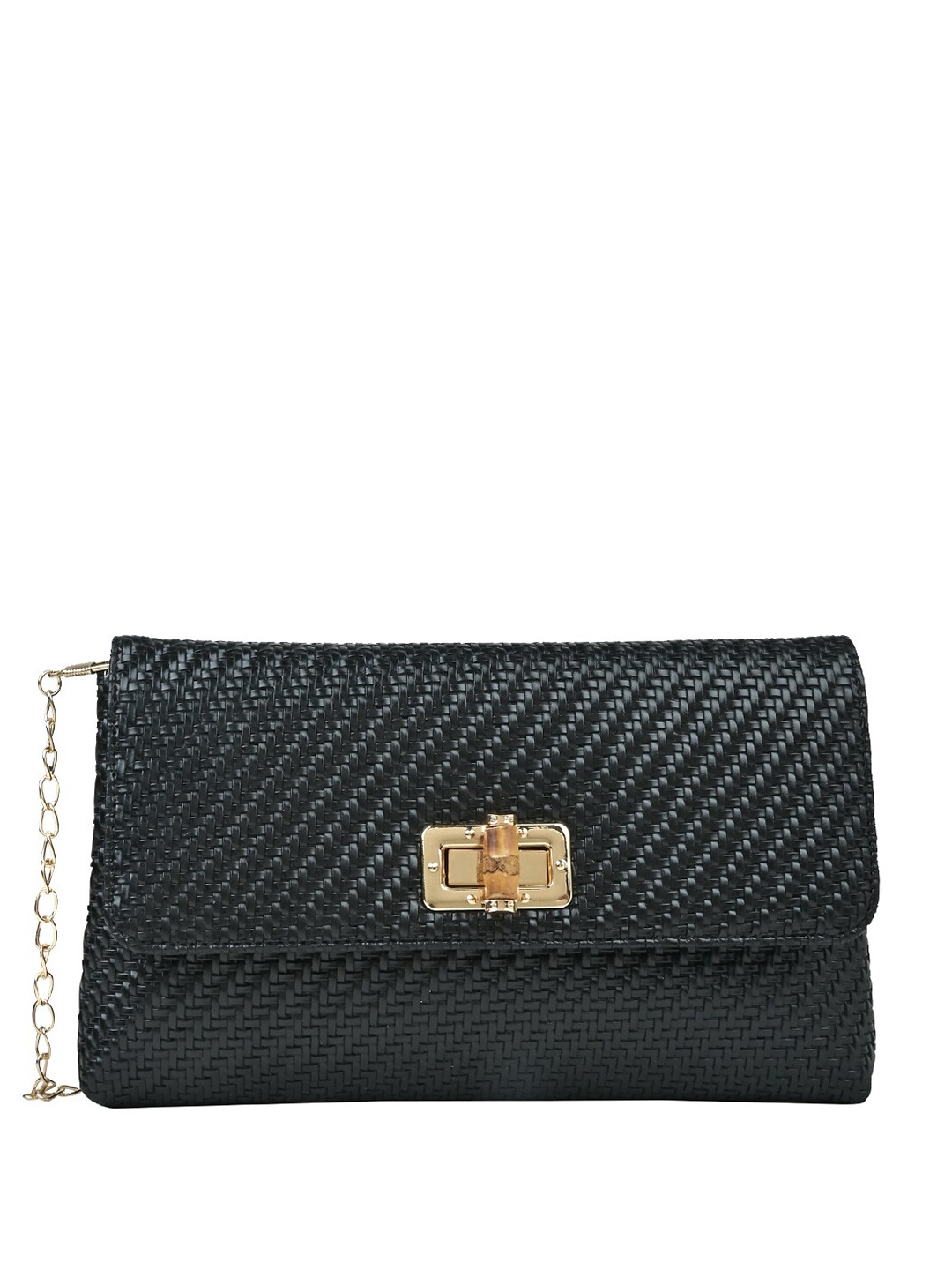

Rocia Textured Wrist Loop Purse, Black