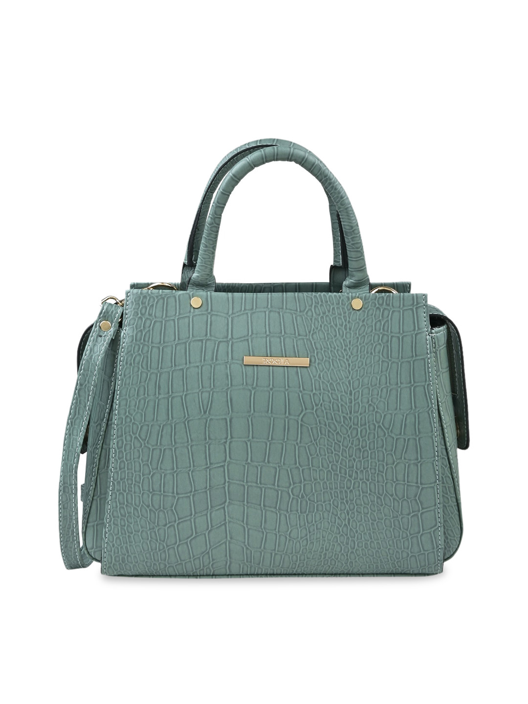 

Rocia Textured Structured Handheld Bag, Green