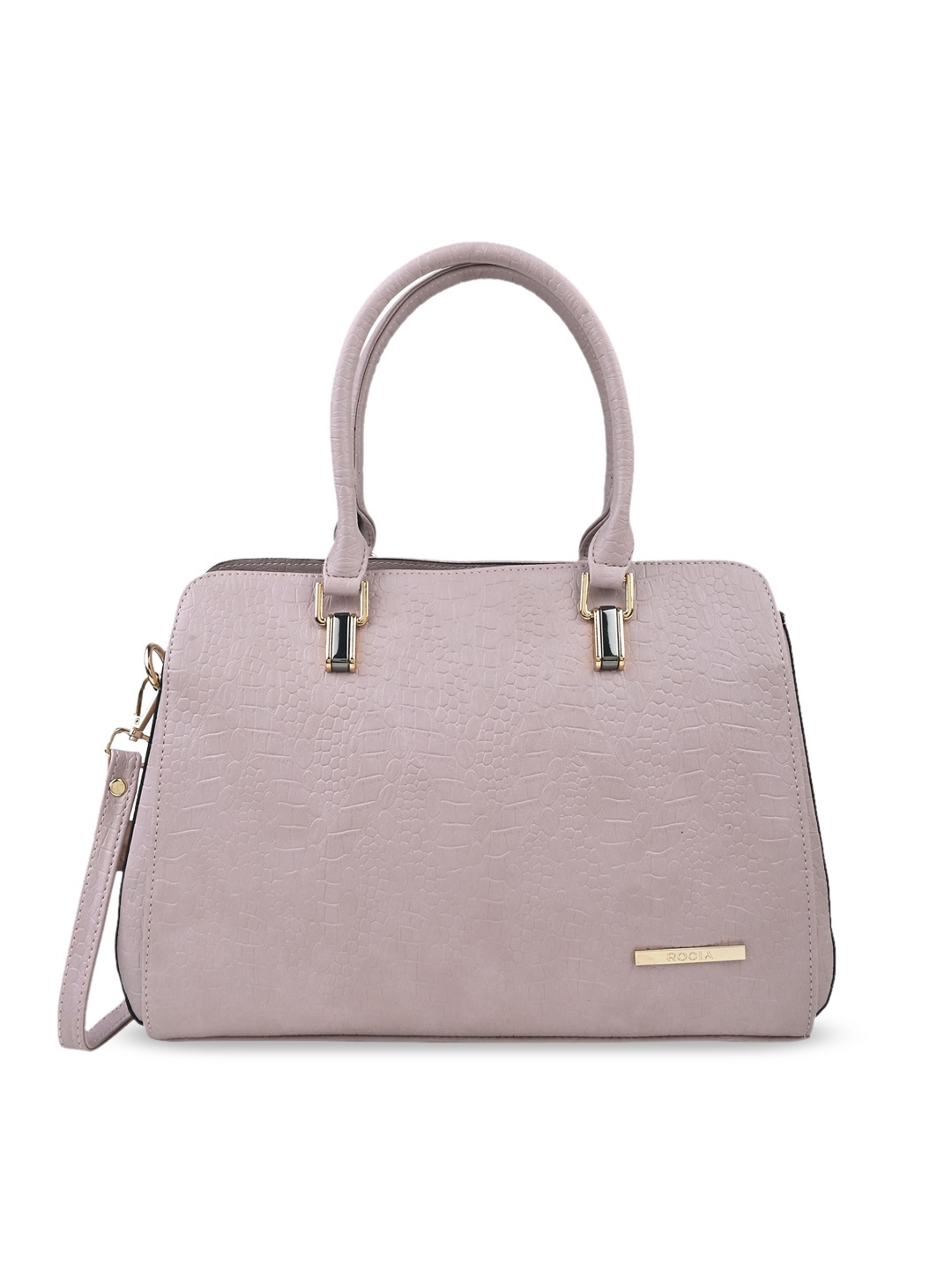 

Rocia Textured Structured Handheld Bag, Pink