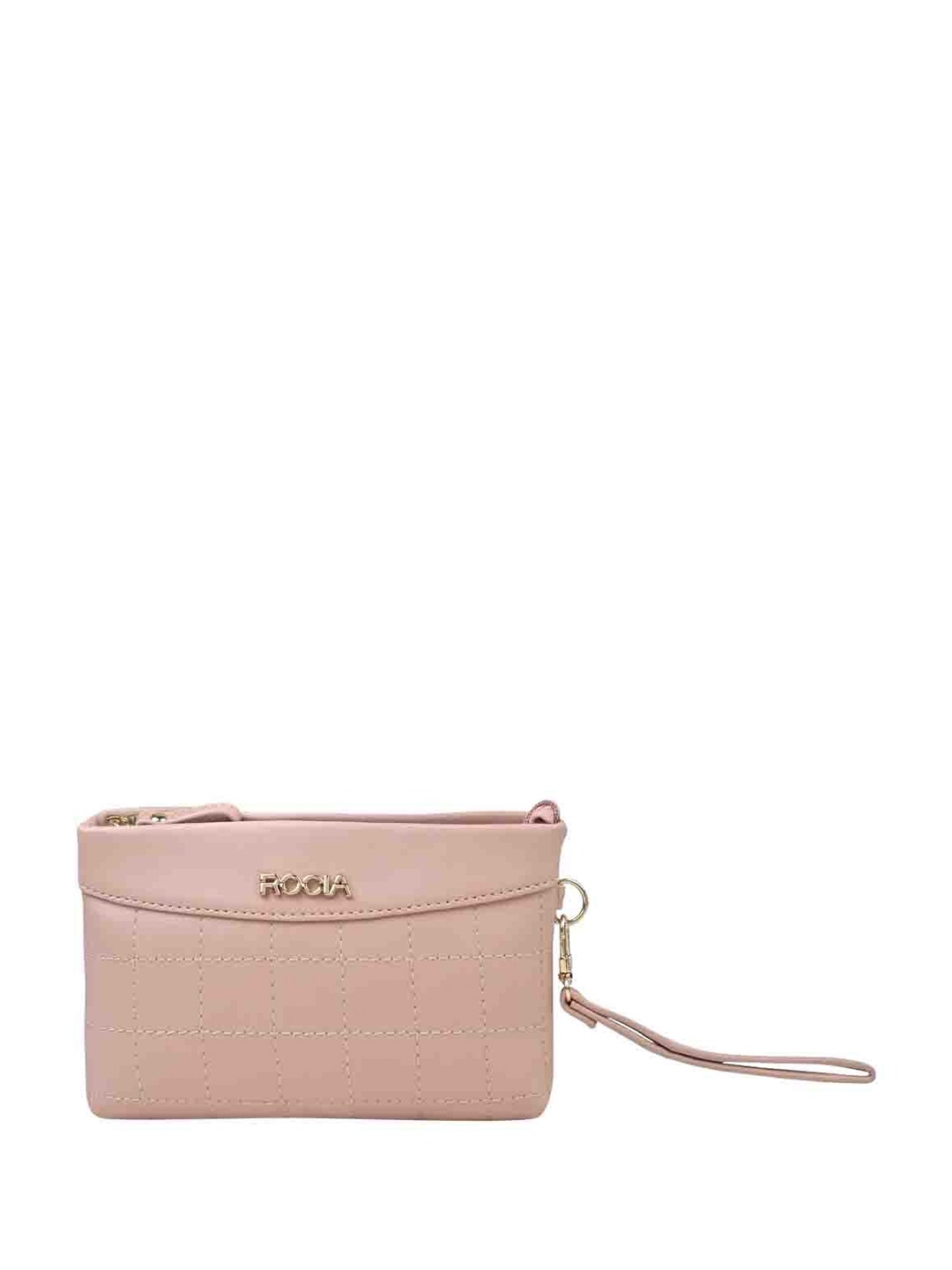 

Rocia Wrist Loop Purse With Stitch Detail, Pink