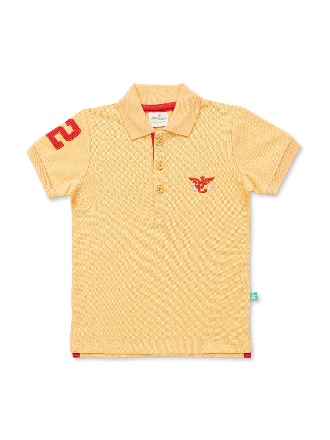 

JusCubs Boys Polo Collar Short Sleeve Pure Cotton T-shirt, Yellow