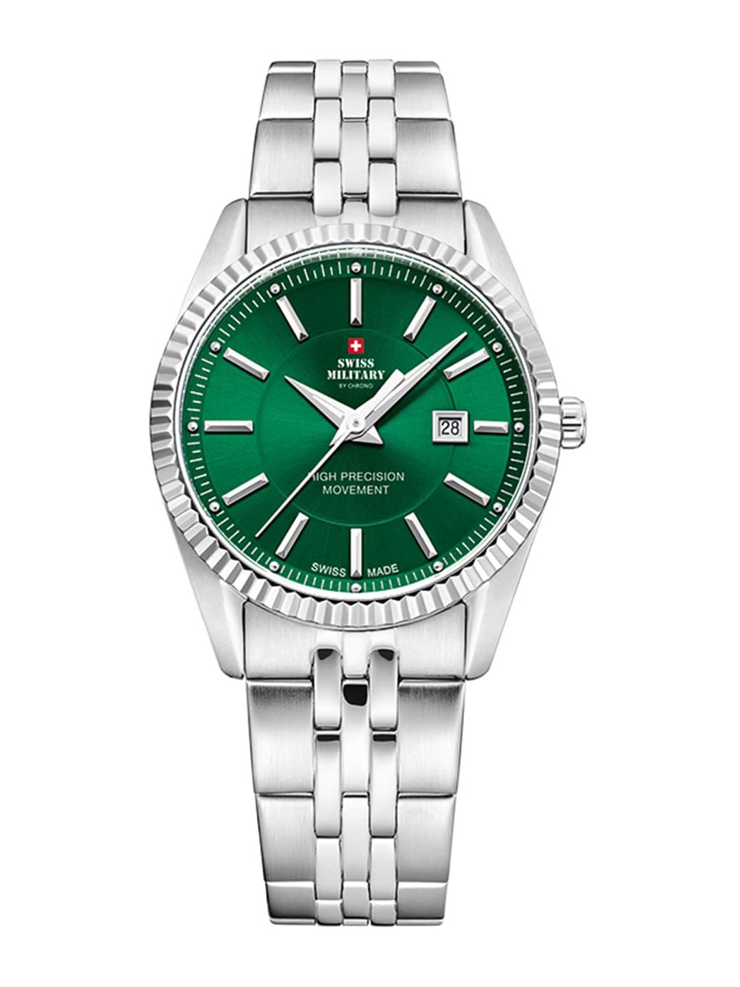 

Swiss Military by Chrono Unisex Textured Dial & Straps Analogue Watch SM34066.08, Green