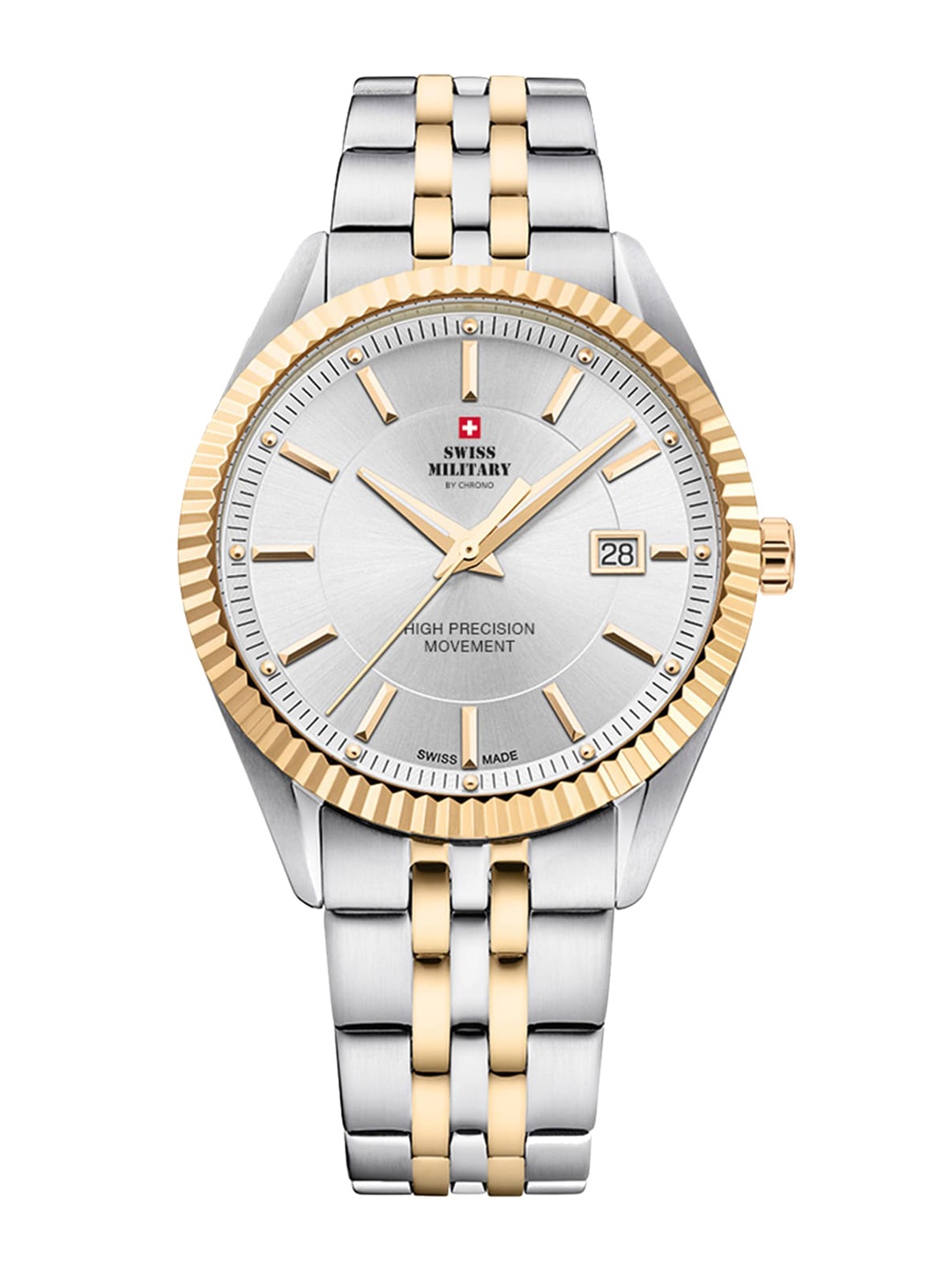 

Swiss Military by Chrono Men Silver Dial Swiss Made Watch - Sm34065.05