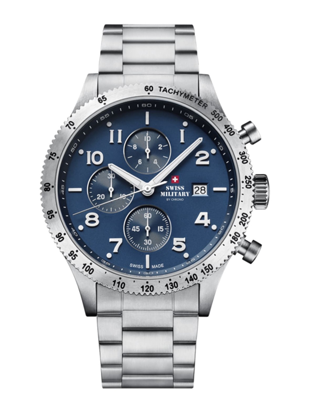 

Swiss Military by Chrono Unisex Textured Dial & Straps Analogue Watch SM34084.02, Blue